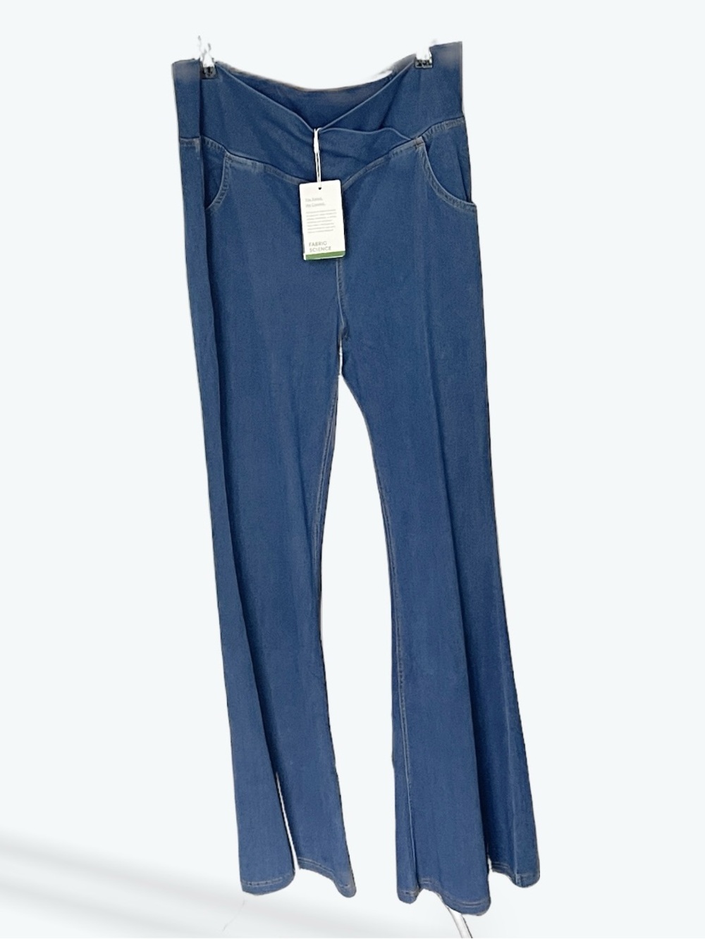 HALARA Navy Blue Flare Wide Leg Jeans